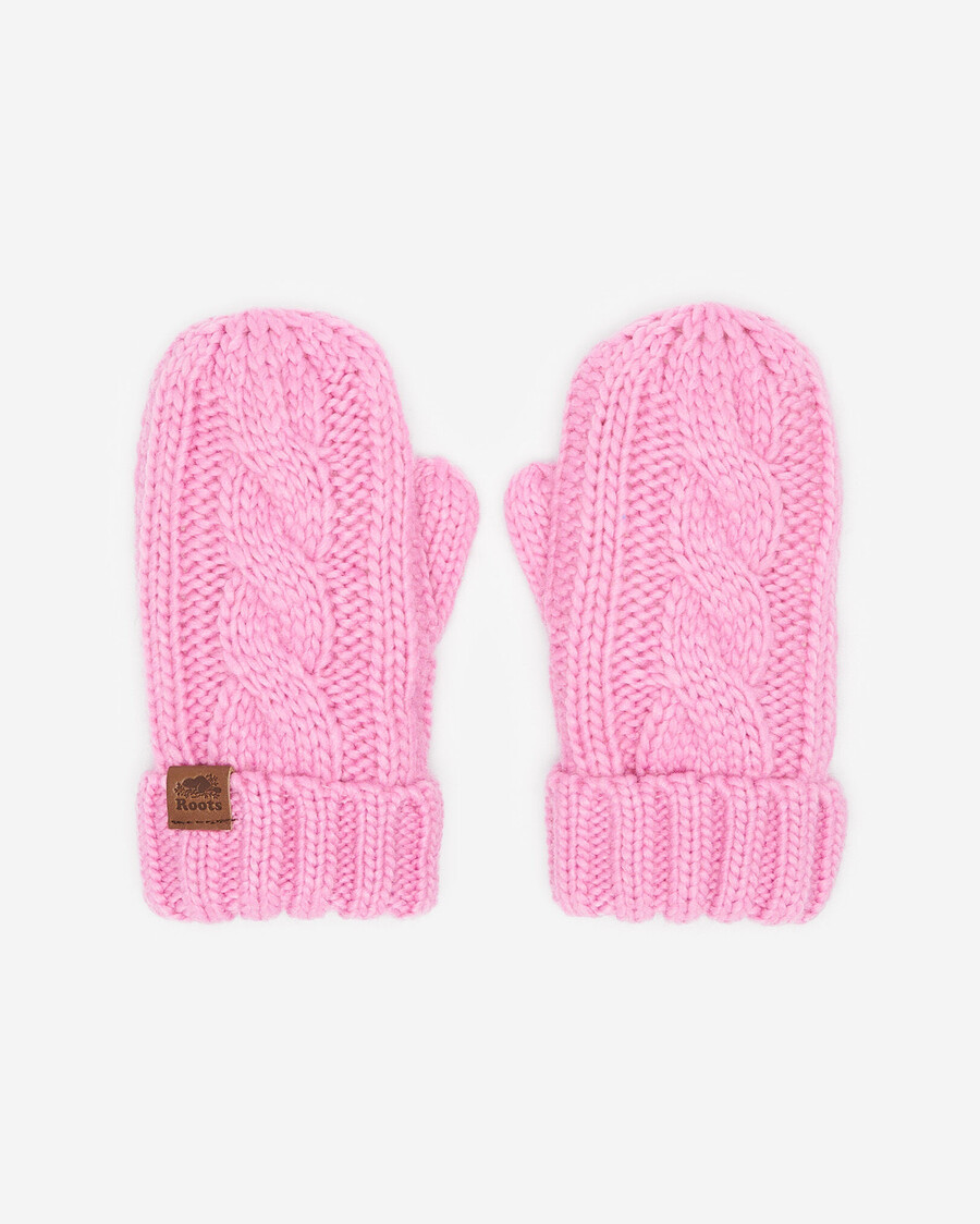 manoplas olivia cable para niños
