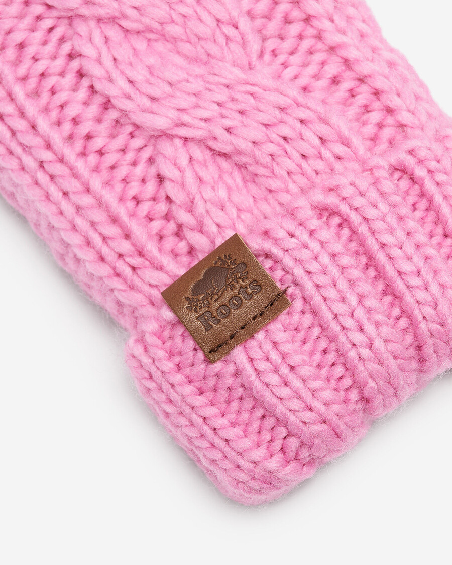 manoplas olivia cable para niños
