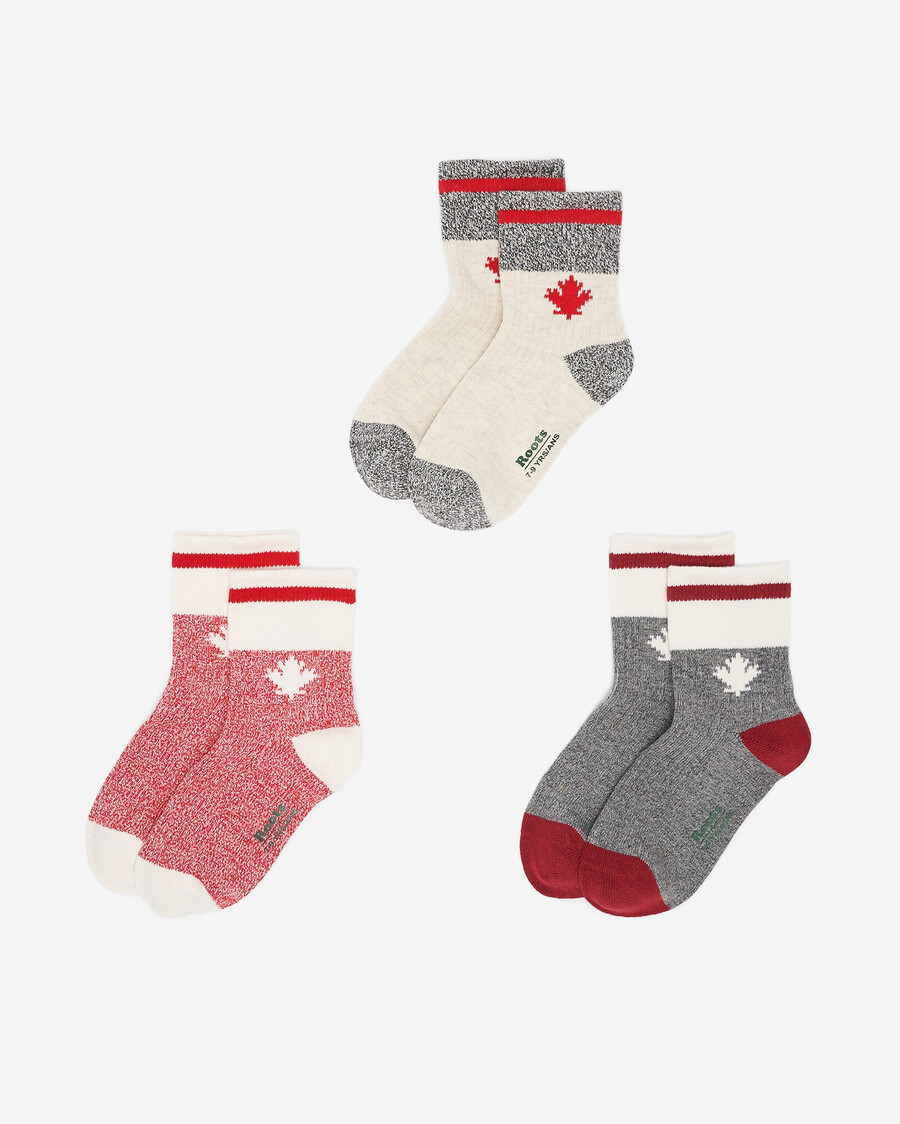 paquete de 3 calcetines de arce para niños