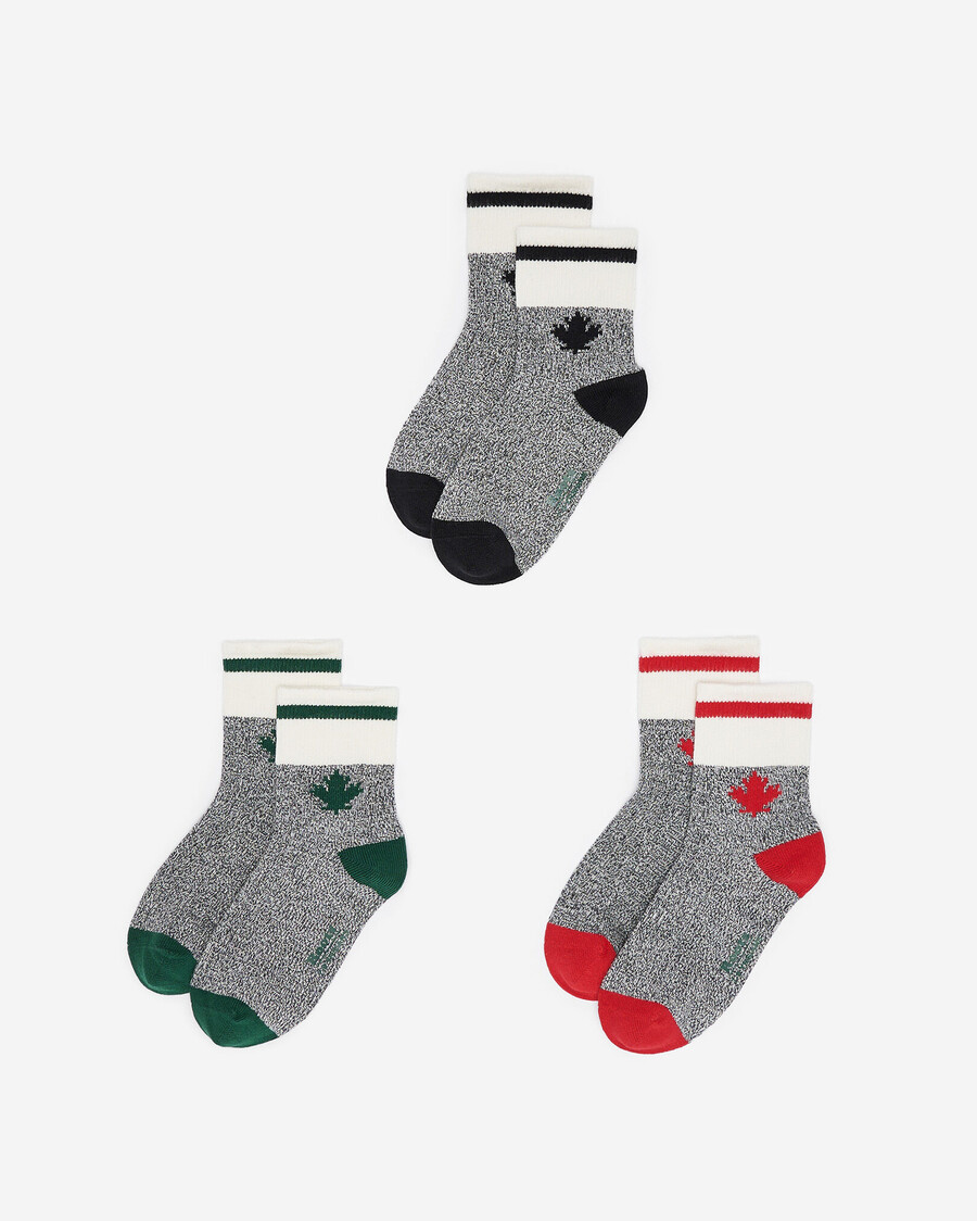 paquete de 3 calcetines de arce para niños