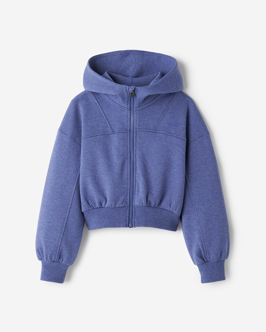 sudadera con capucha y cremallera activa para niñas