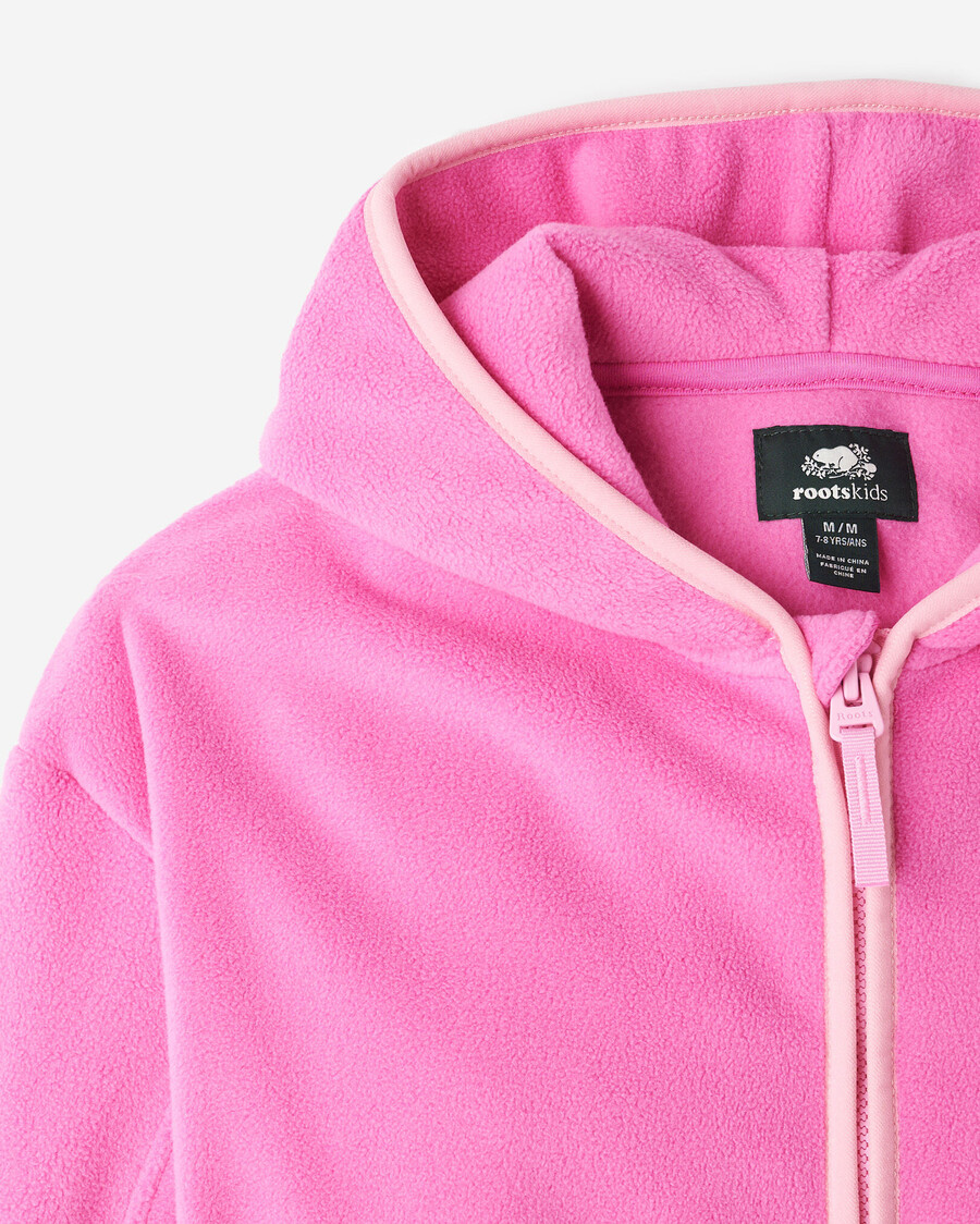 sudadera con capucha y cremallera completa de microfibra activa para niños