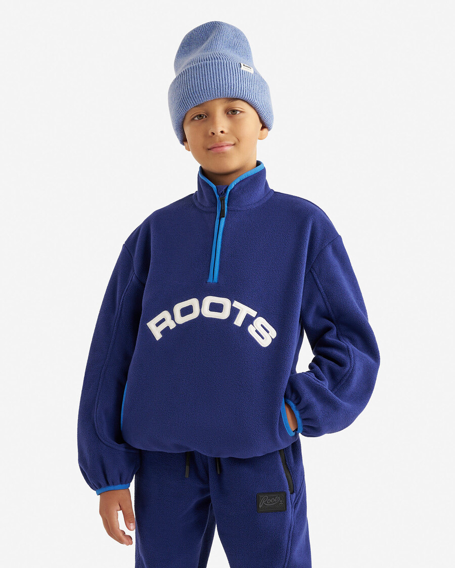 chaqueta de microfibra activa para niños con media cremallera