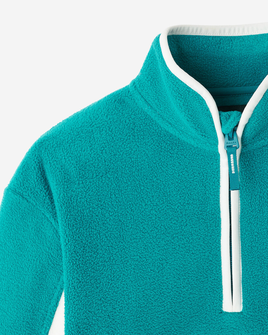 chaqueta de microfibra activa para niños con media cremallera