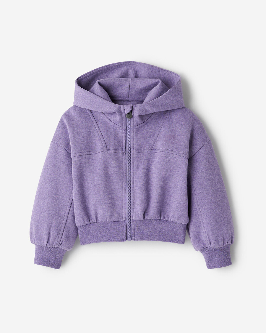 sudadera con capucha y cremallera activa para niñas pequeñas