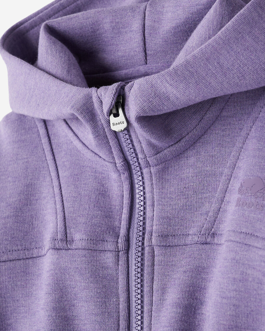 sudadera con capucha y cremallera activa para niñas pequeñas