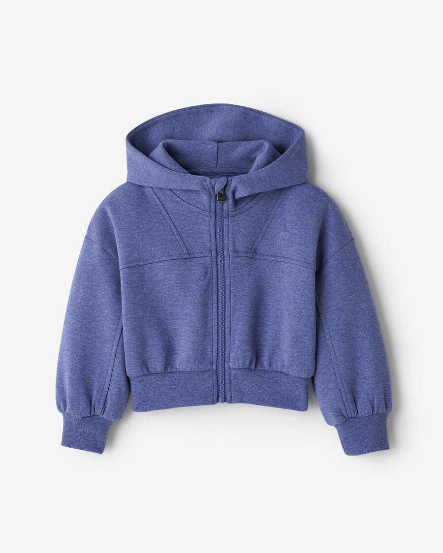 sudadera con capucha y cremallera activa para niñas pequeñas