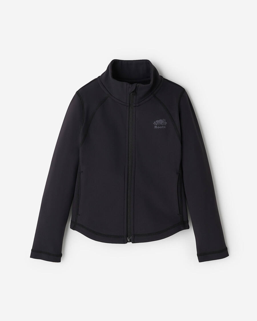 chaqueta deportiva cálida y activa para niñas pequeñas