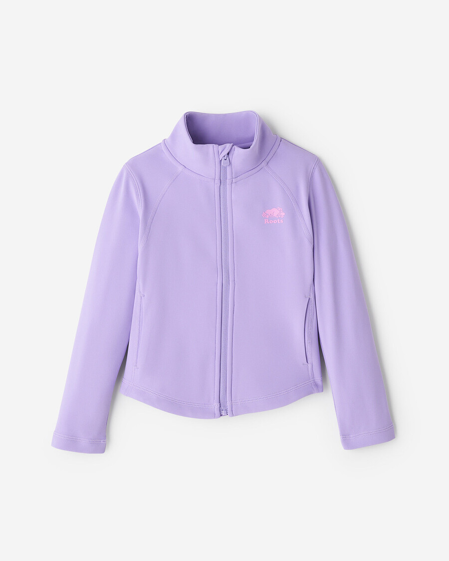 chaqueta deportiva cálida y activa para niñas pequeñas