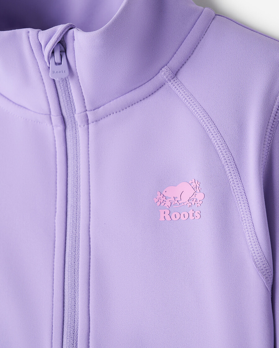 chaqueta deportiva cálida y activa para niñas pequeñas