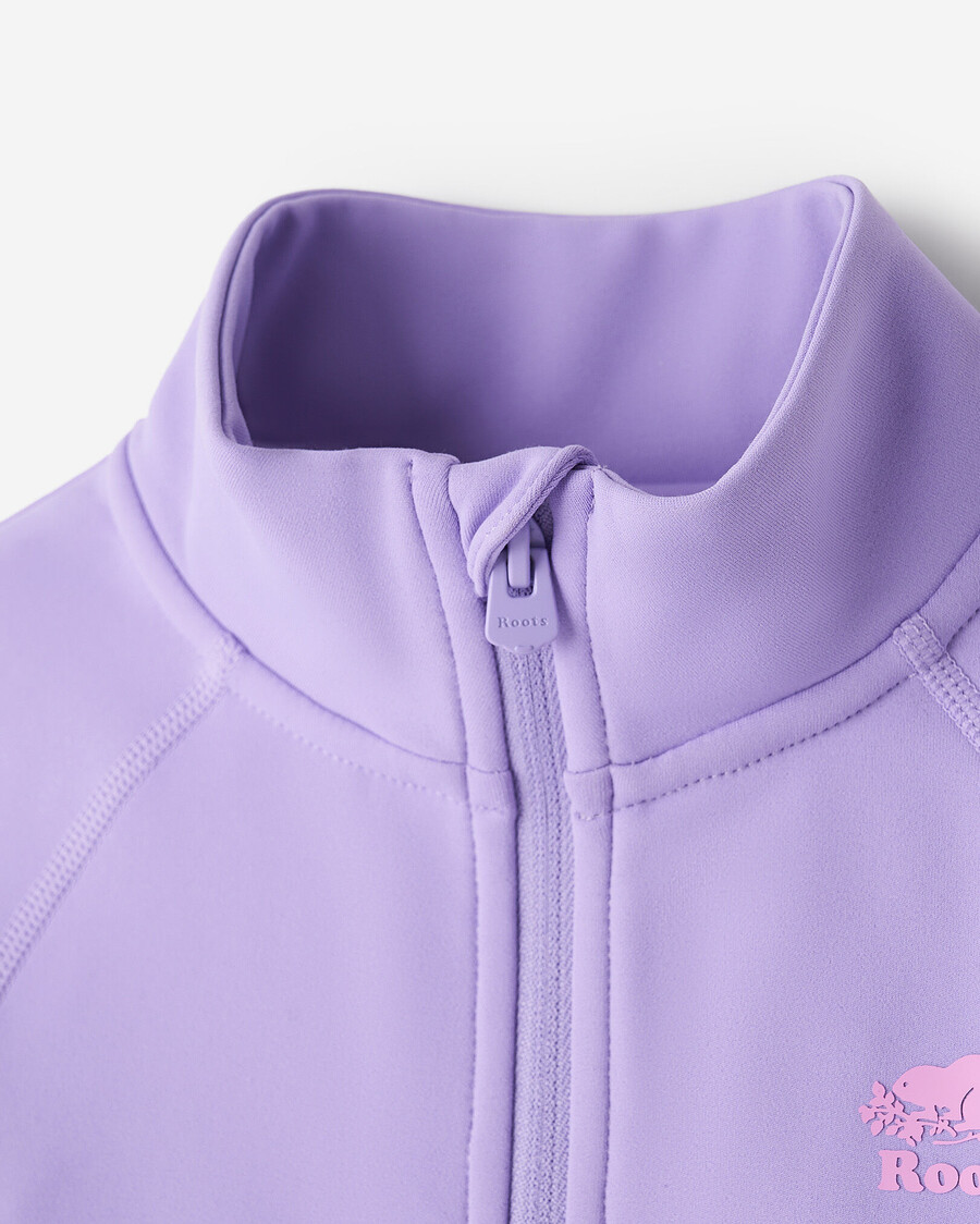 chaqueta deportiva cálida y activa para niñas pequeñas