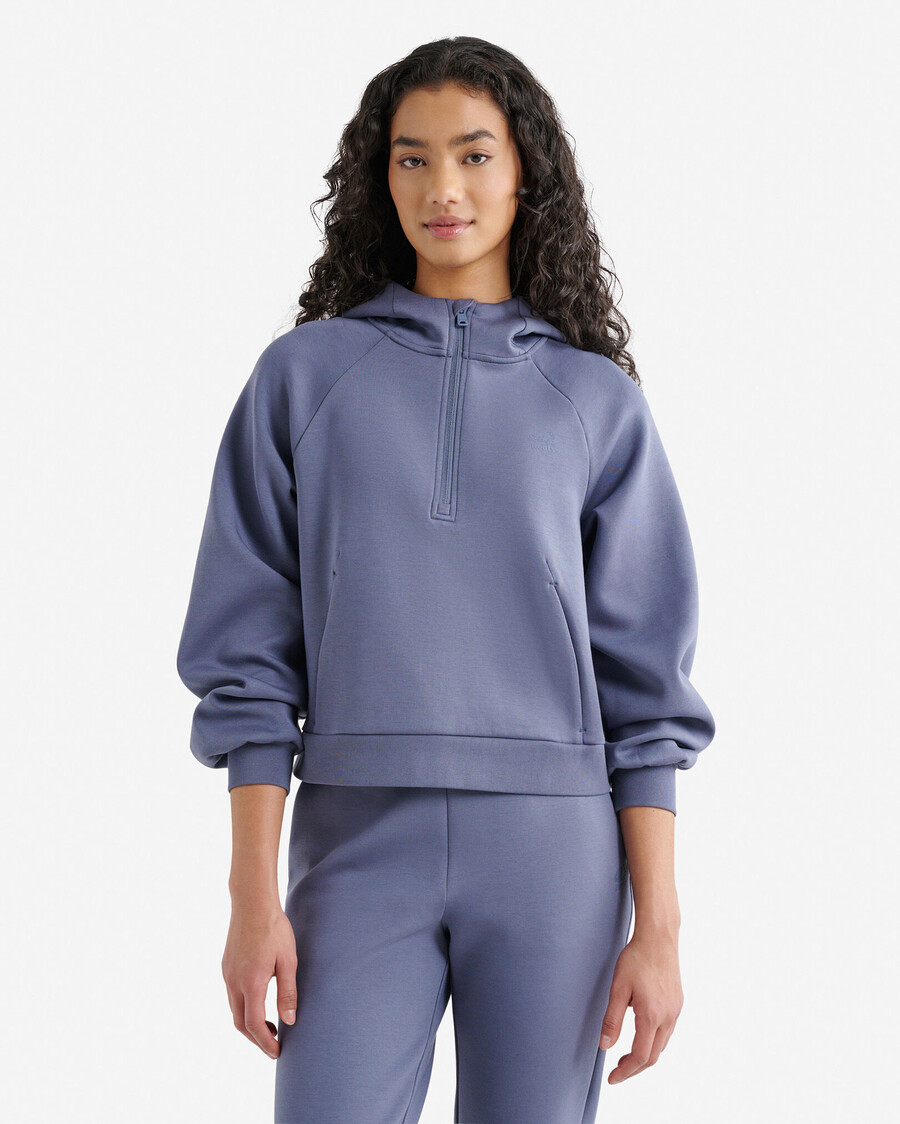 sudadera con capucha y media cremallera roam