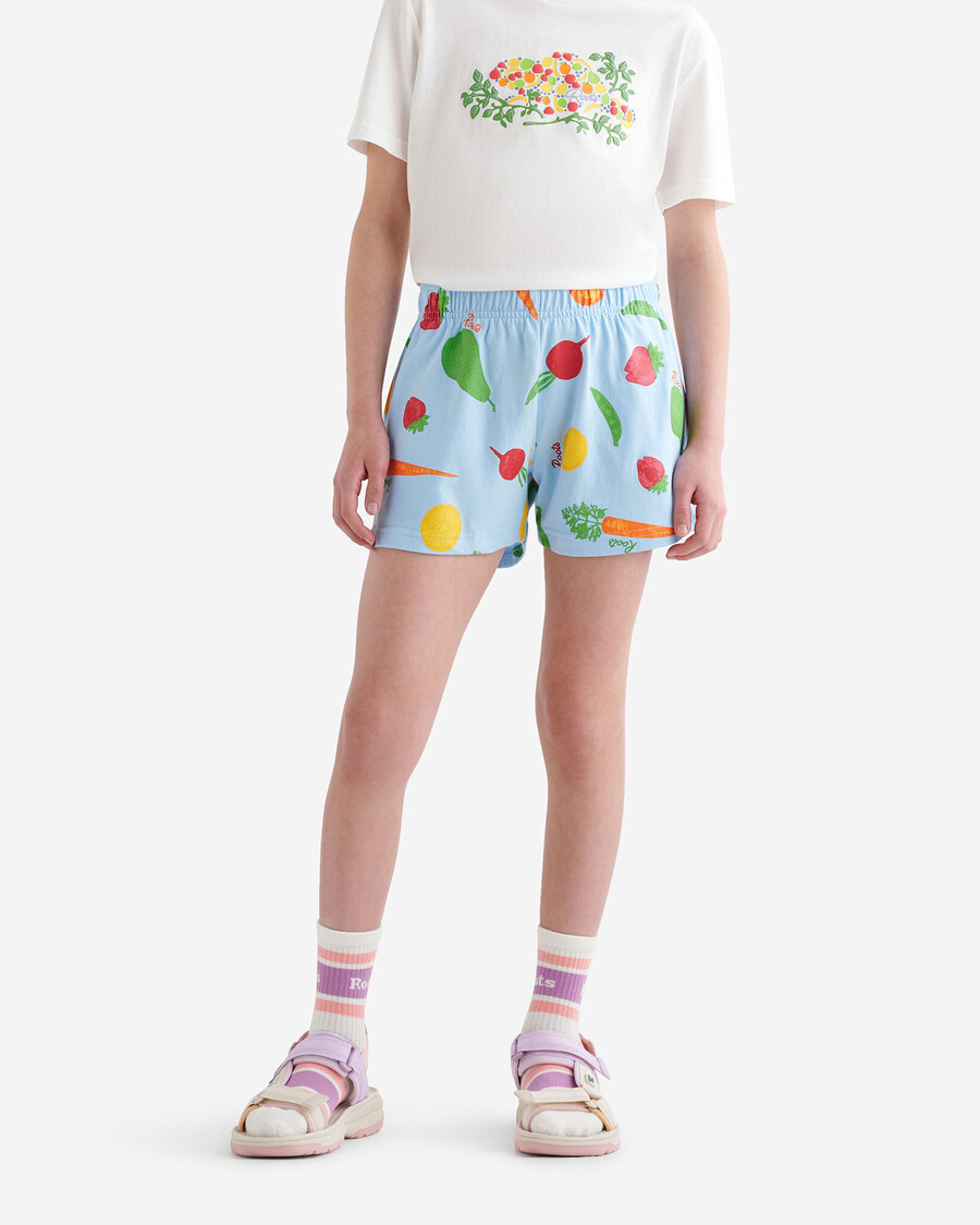 pantalón corto con estampado de jardín para niñas