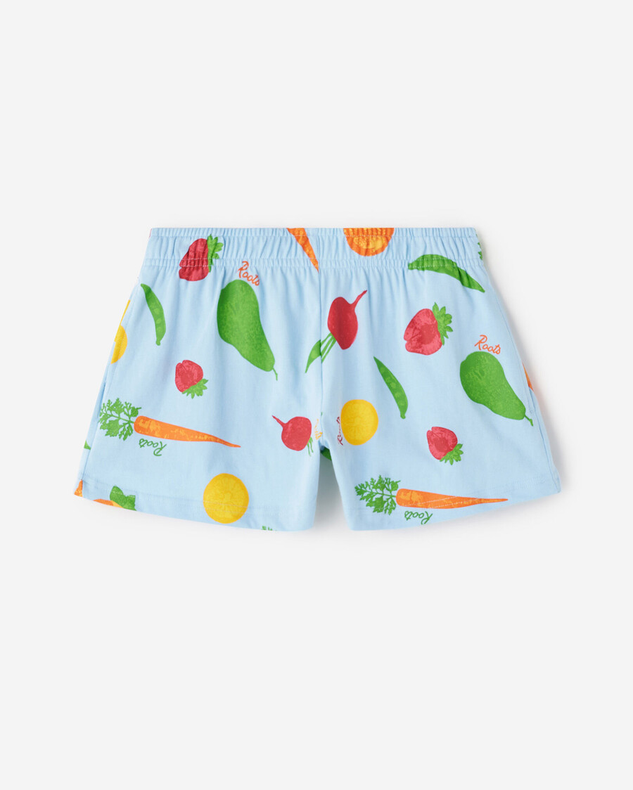 pantalón corto con estampado de jardín para niñas