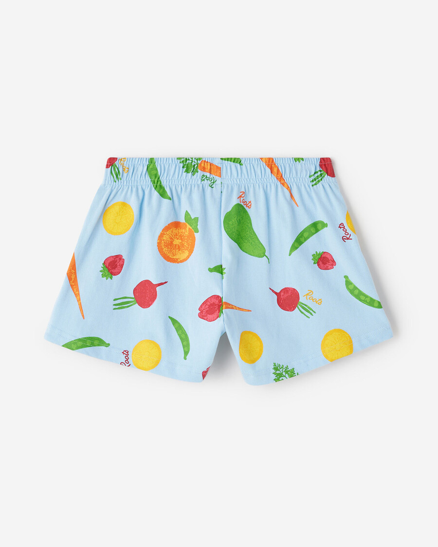 pantalón corto con estampado de jardín para niñas