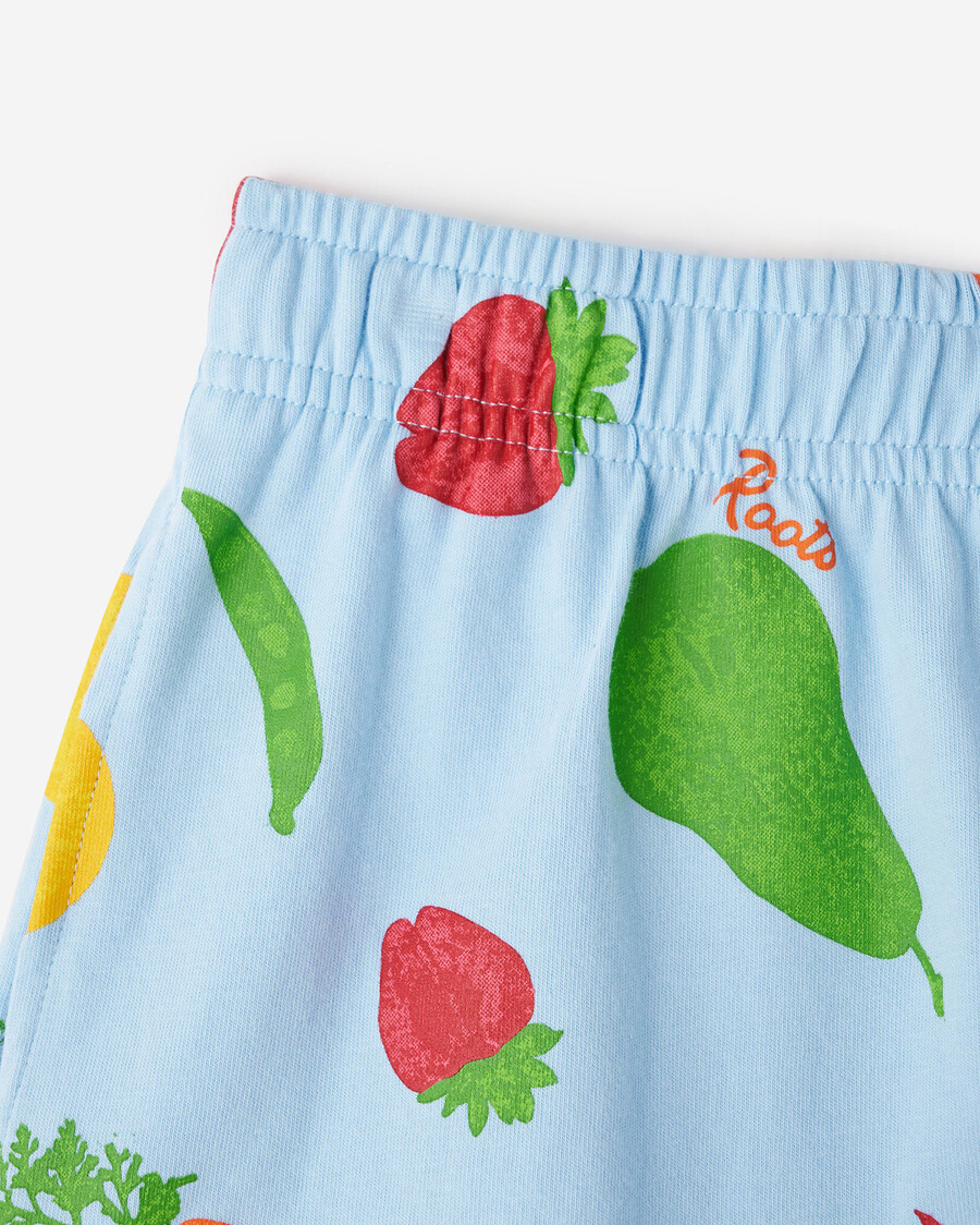 pantalón corto con estampado de jardín para niñas