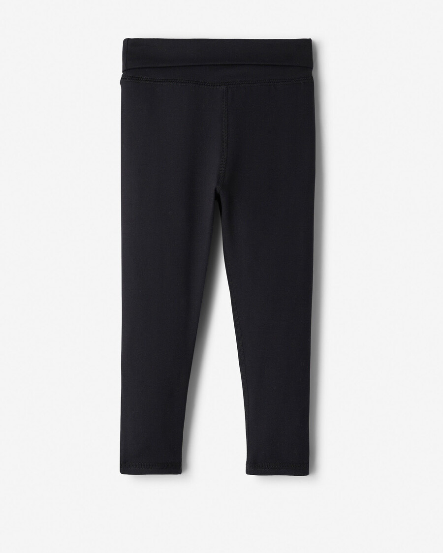 leggings deportivos con pliegues en el tobillo para niñas pequeñas