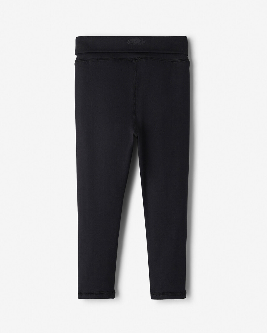 leggings deportivos con pliegues en el tobillo para niñas pequeñas