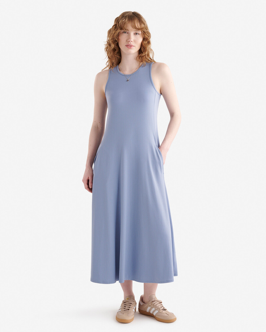 vestido midi de tirantes de punto renew