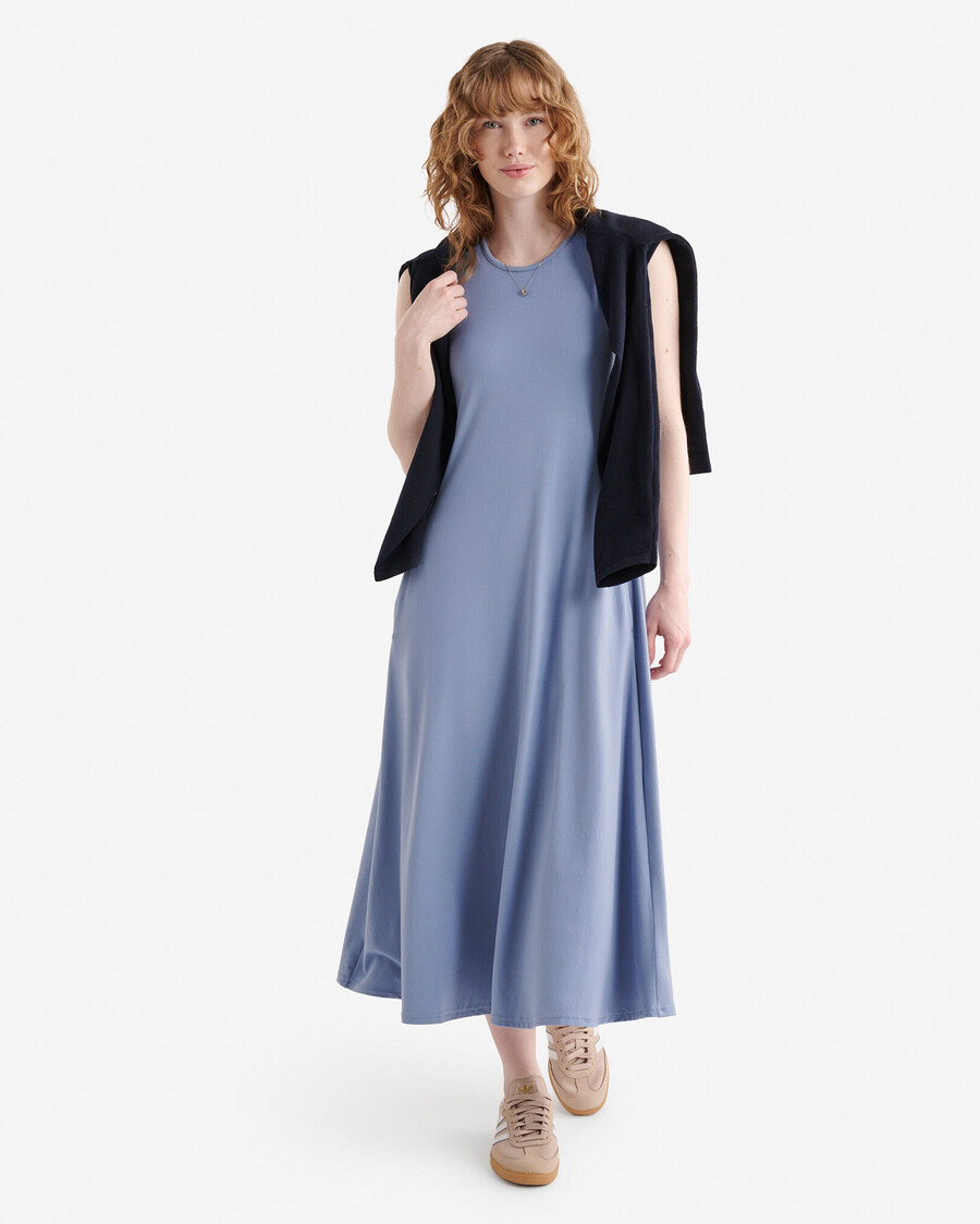 vestido midi de tirantes de punto renew