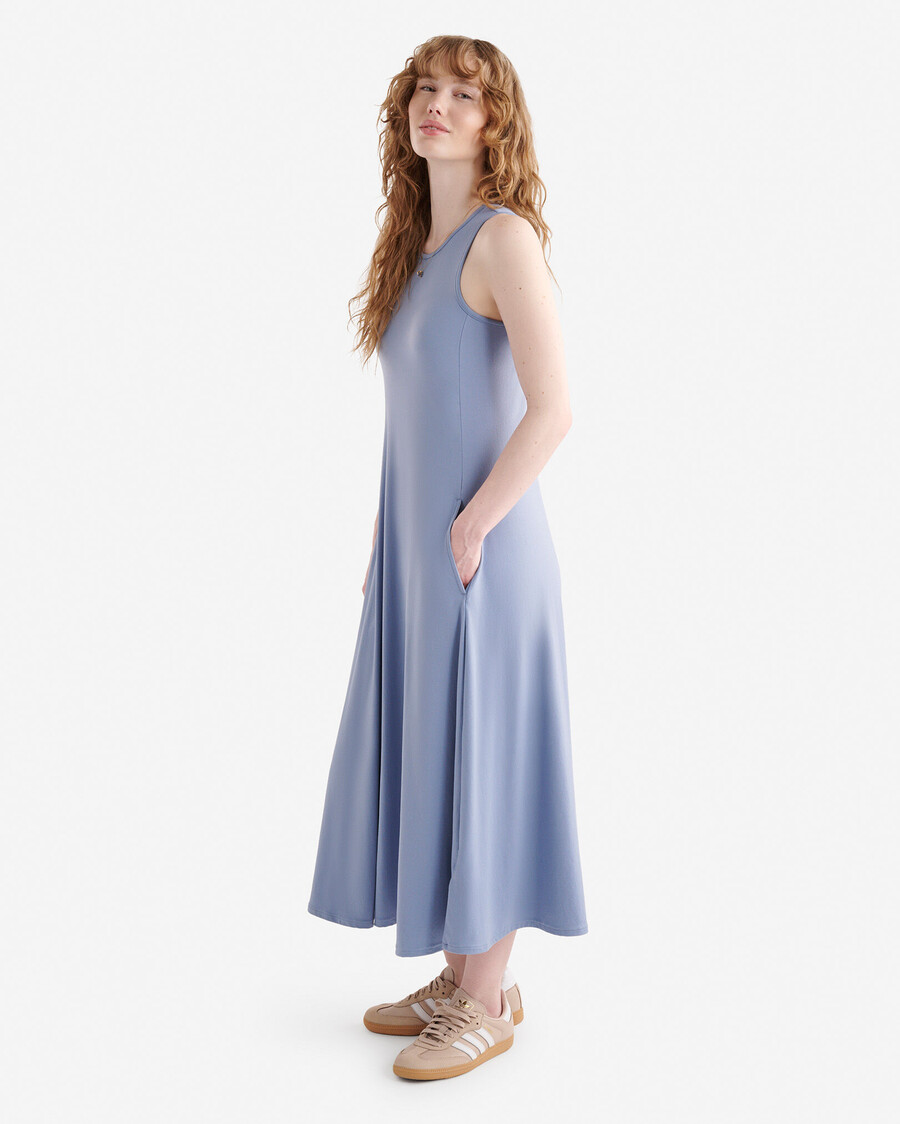 vestido midi de tirantes de punto renew