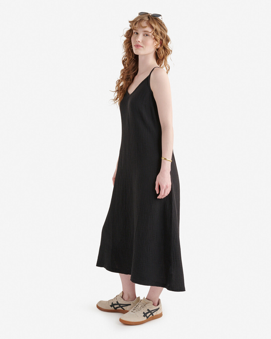 vestido lencero de gasa de algodón isla
