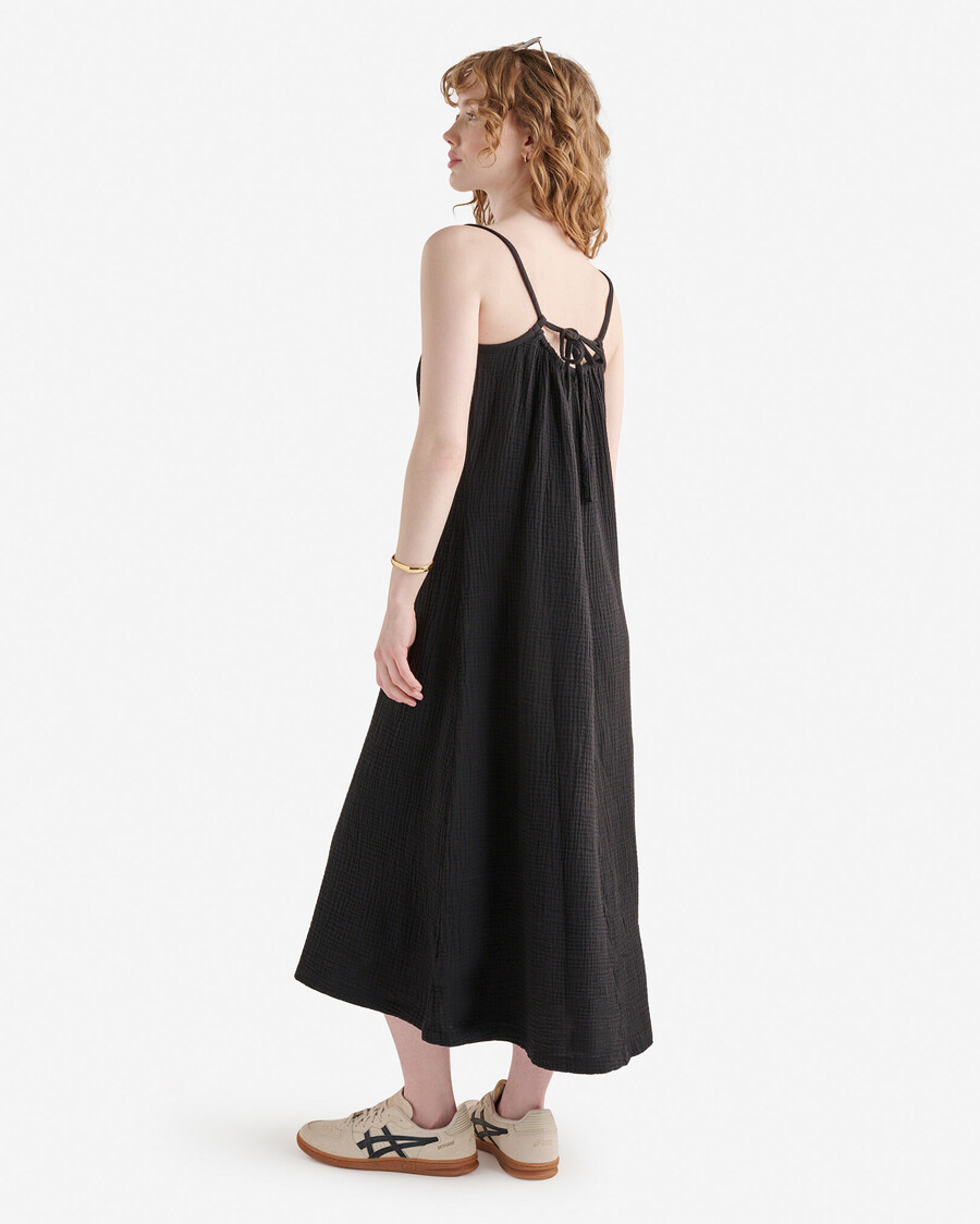 vestido lencero de gasa de algodón isla