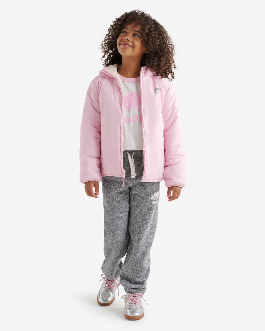 chaqueta polar reversible de piel de oveja para niños