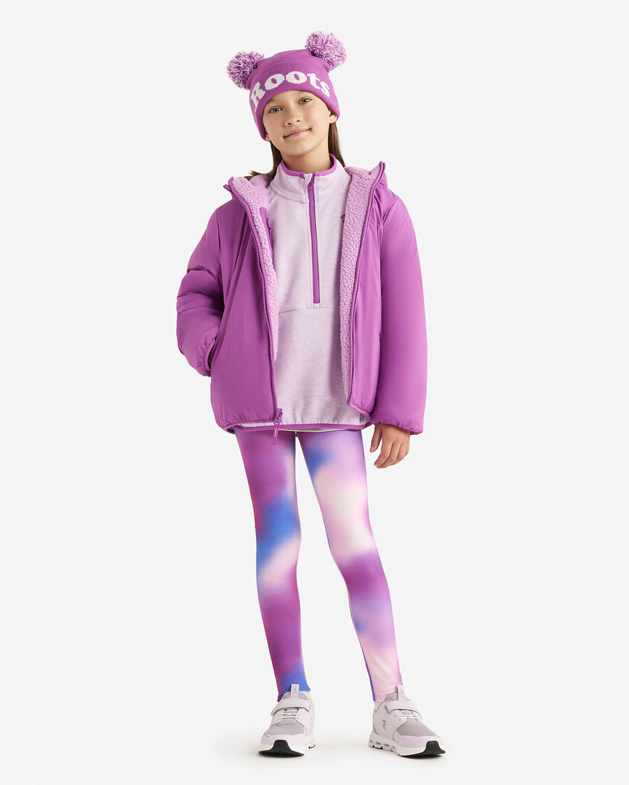 chaqueta polar reversible de piel de oveja para niños