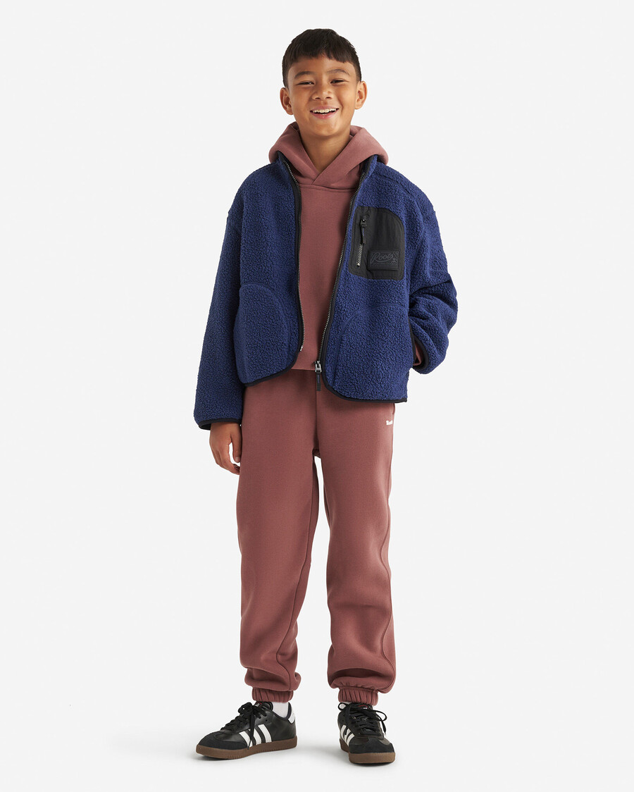 chaqueta polar de piel de oveja alta para niños