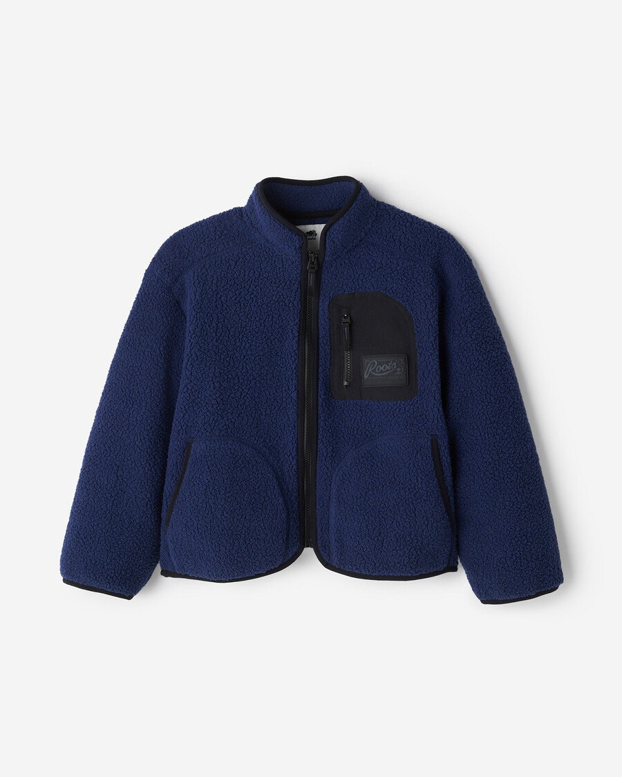 chaqueta polar de piel de oveja alta para niños