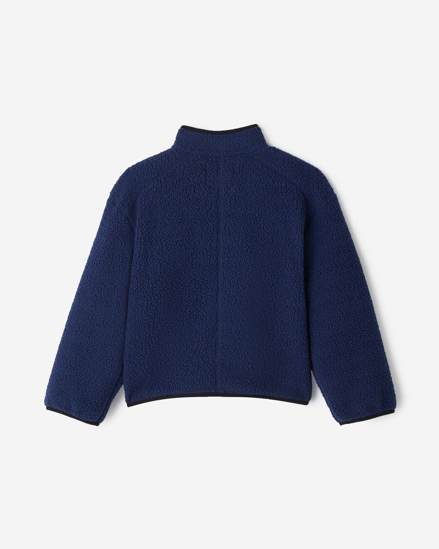 chaqueta polar de piel de oveja alta para niños