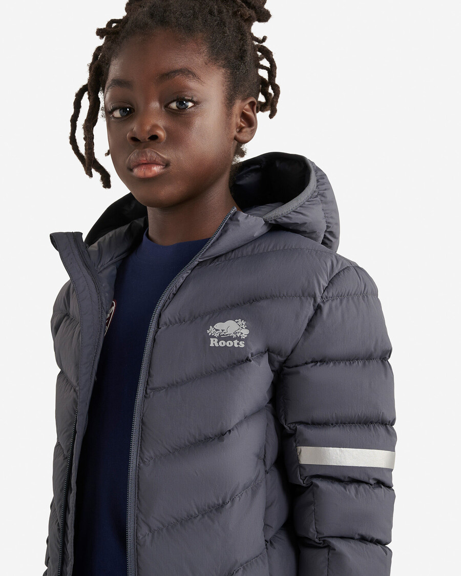 chaqueta plegable de plumón roots para niños