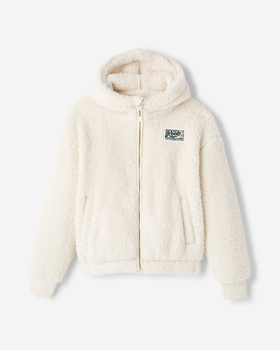 sudadera con capucha y cremallera completa de lana de oveja creekside para niños