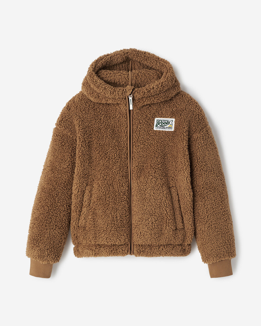 sudadera con capucha y cremallera completa de lana de oveja creekside para niños