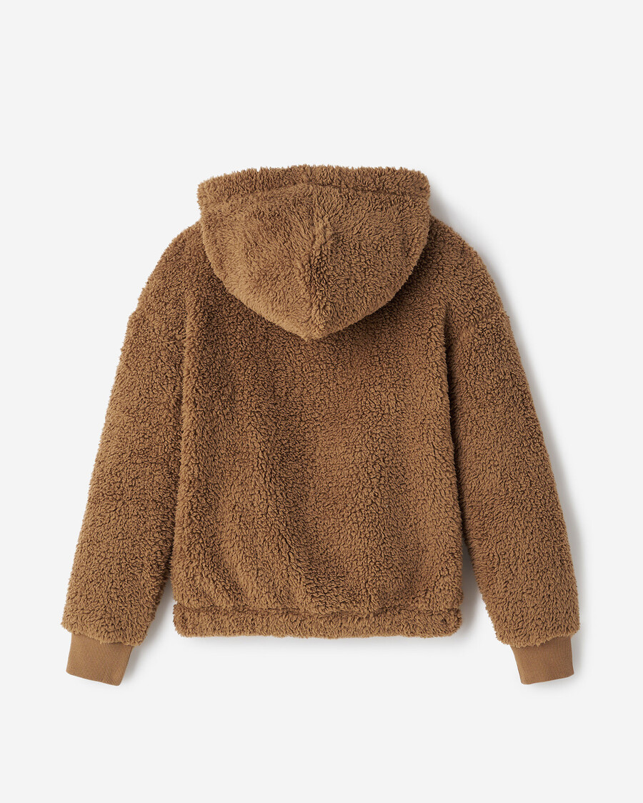sudadera con capucha y cremallera completa de lana de oveja creekside para niños