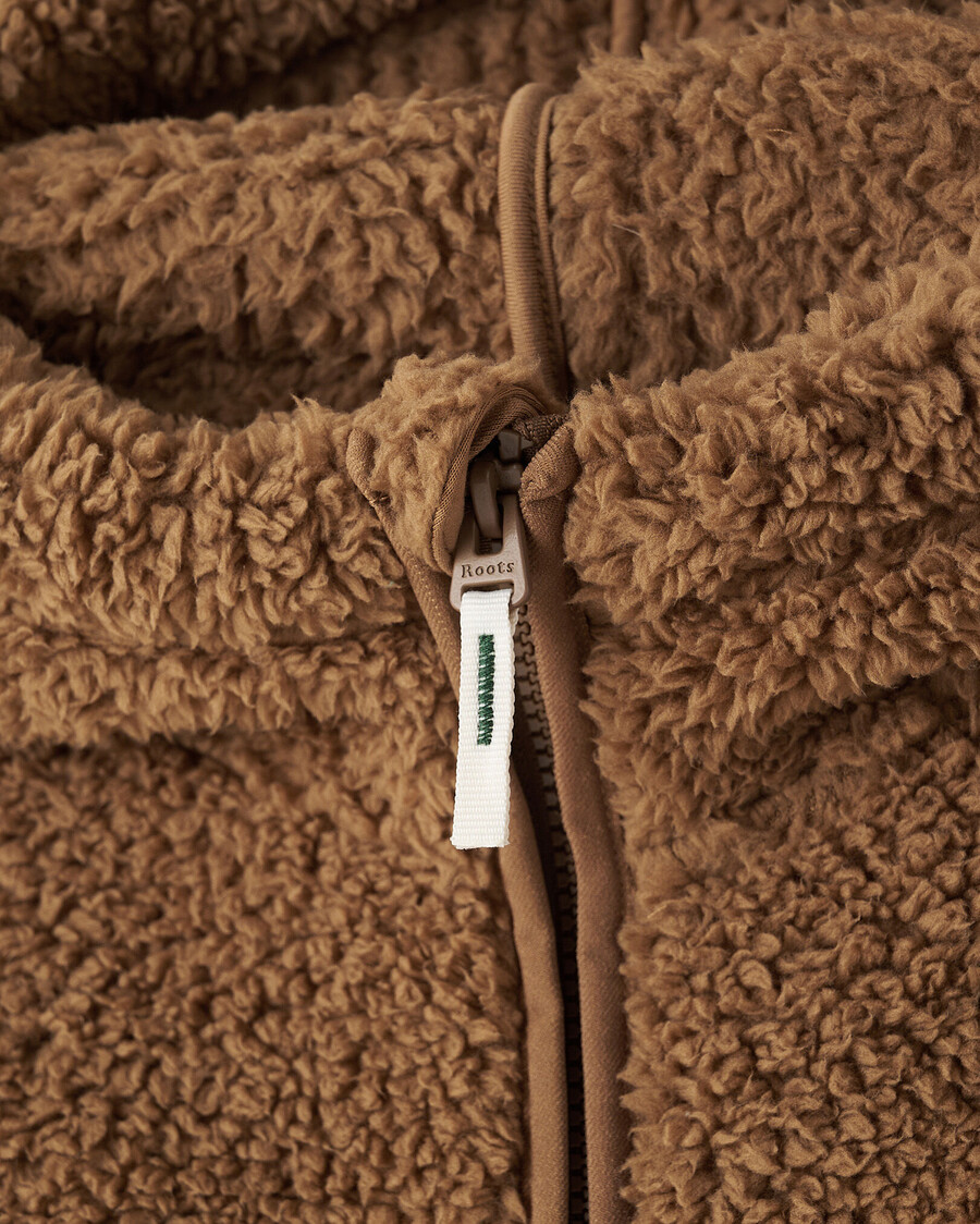 sudadera con capucha y cremallera completa de lana de oveja creekside para niños