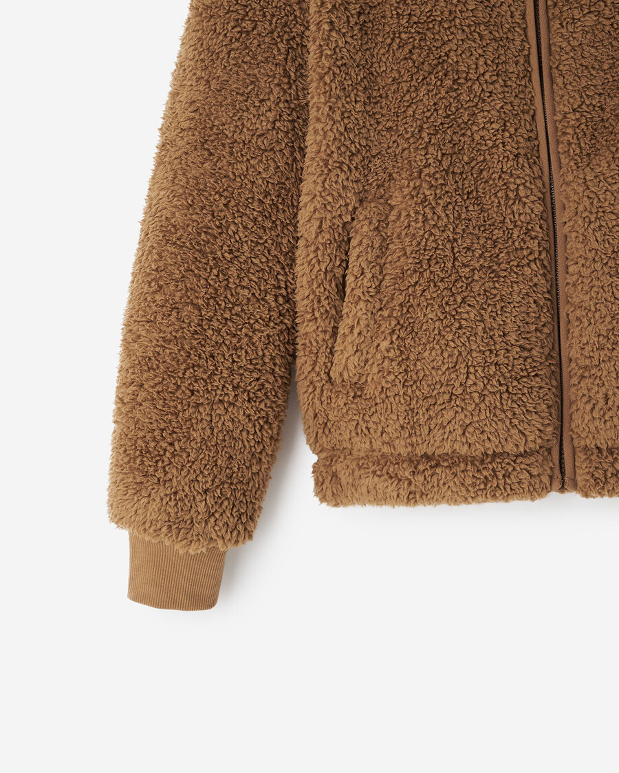 sudadera con capucha y cremallera completa de lana de oveja creekside para niños