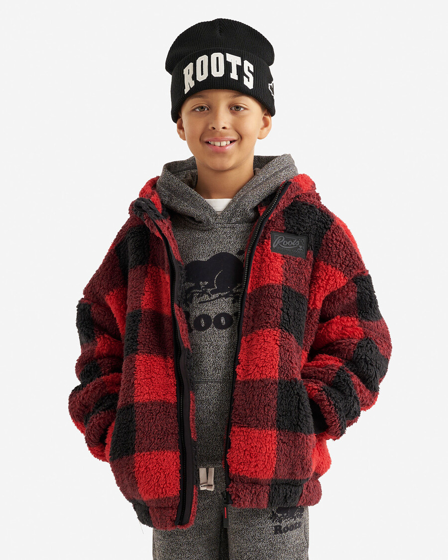 sudadera con capucha y cremallera completa de lana de oveja creekside para niños