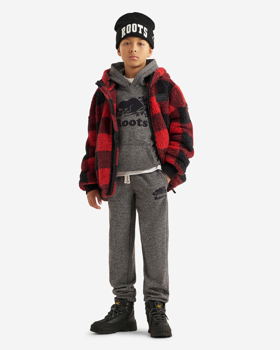sudadera con capucha y cremallera completa de lana de oveja creekside para niños