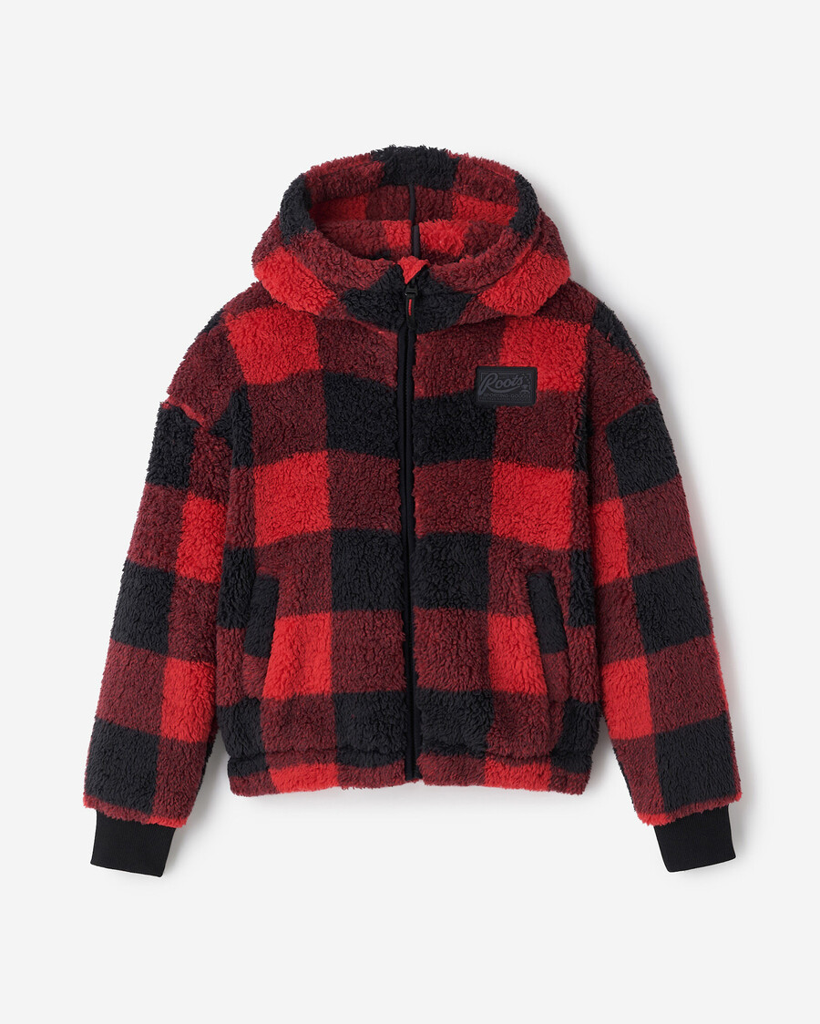sudadera con capucha y cremallera completa de lana de oveja creekside para niños