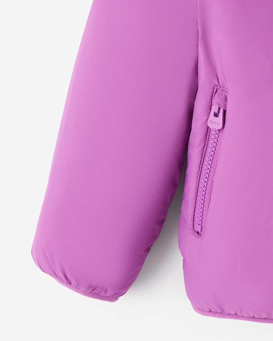 chaqueta polar reversible de piel de oveja para niños pequeños