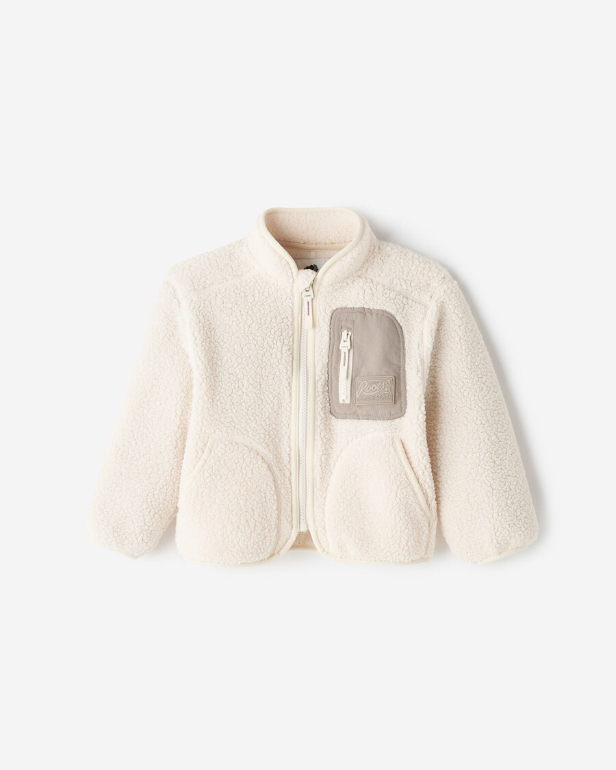 chaqueta polar de piel de oveja alta para niños pequeños