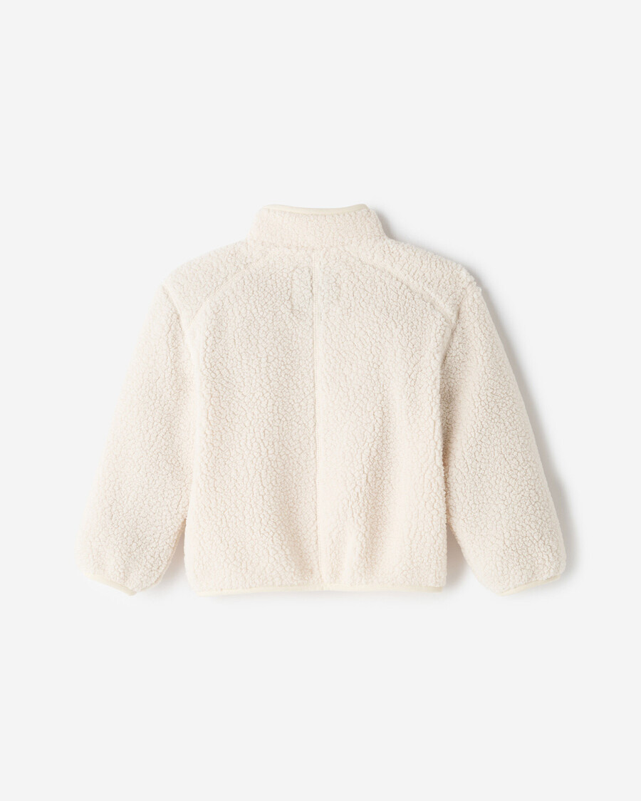 chaqueta polar de piel de oveja alta para niños pequeños
