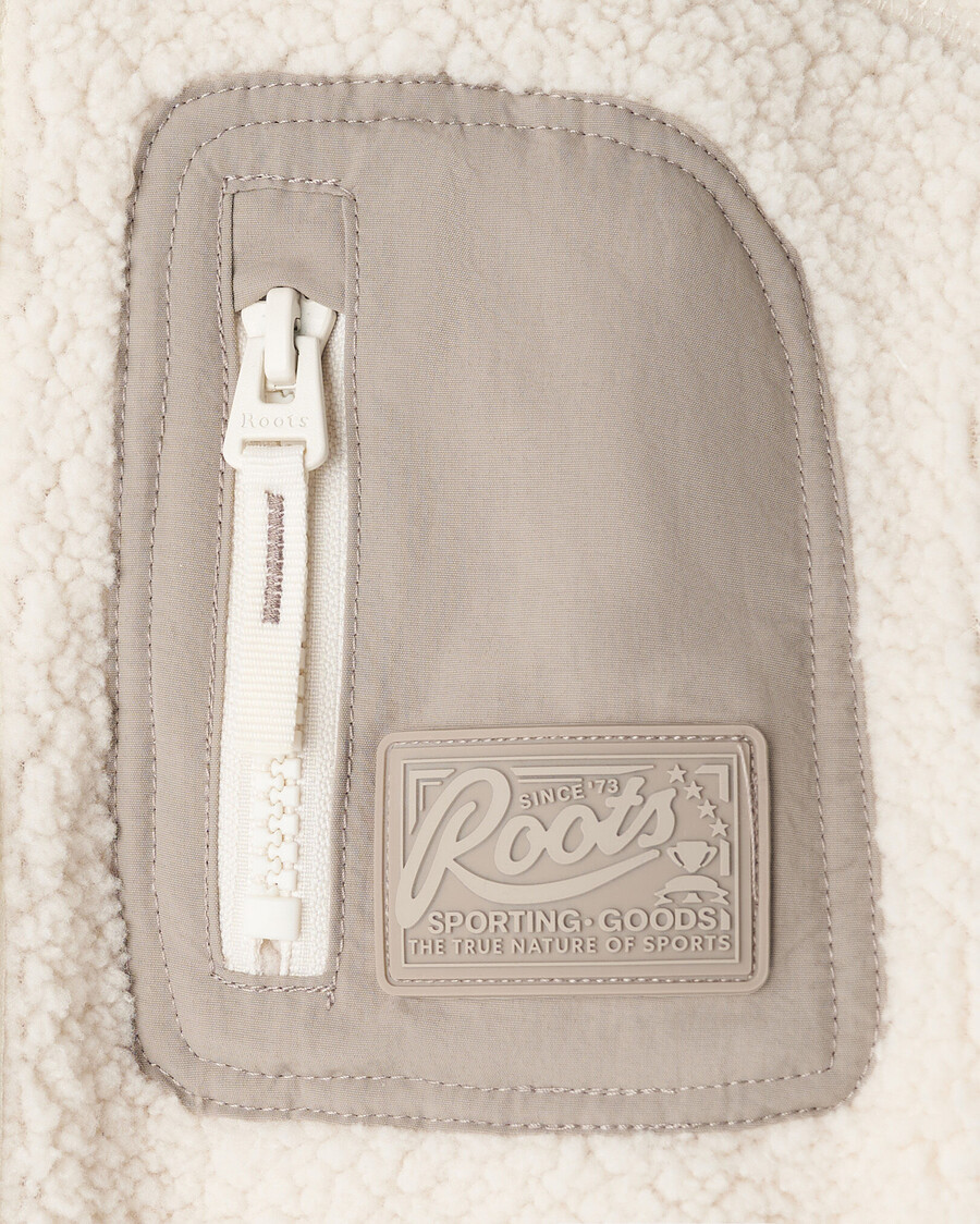 chaqueta polar de piel de oveja alta para niños pequeños