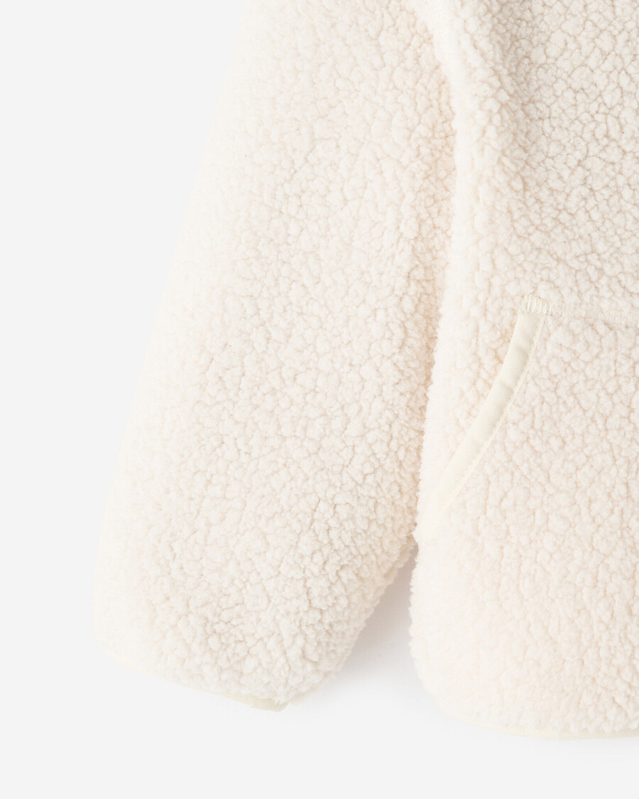 chaqueta polar de piel de oveja alta para niños pequeños