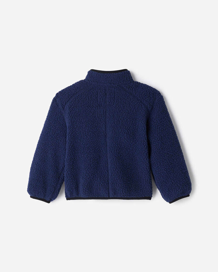chaqueta polar de piel de oveja alta para niños pequeños