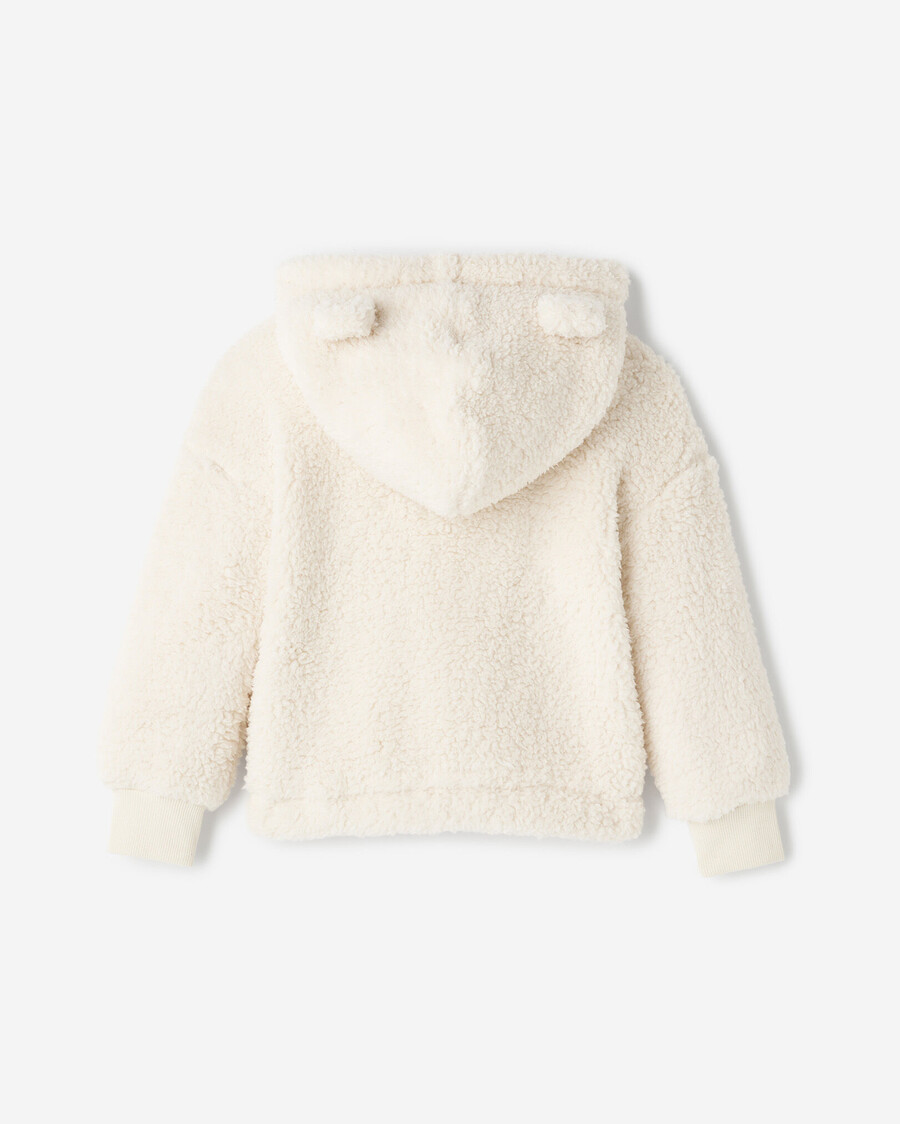 sudadera con capucha y cremallera completa de lana de oveja creekside para niños pequeños