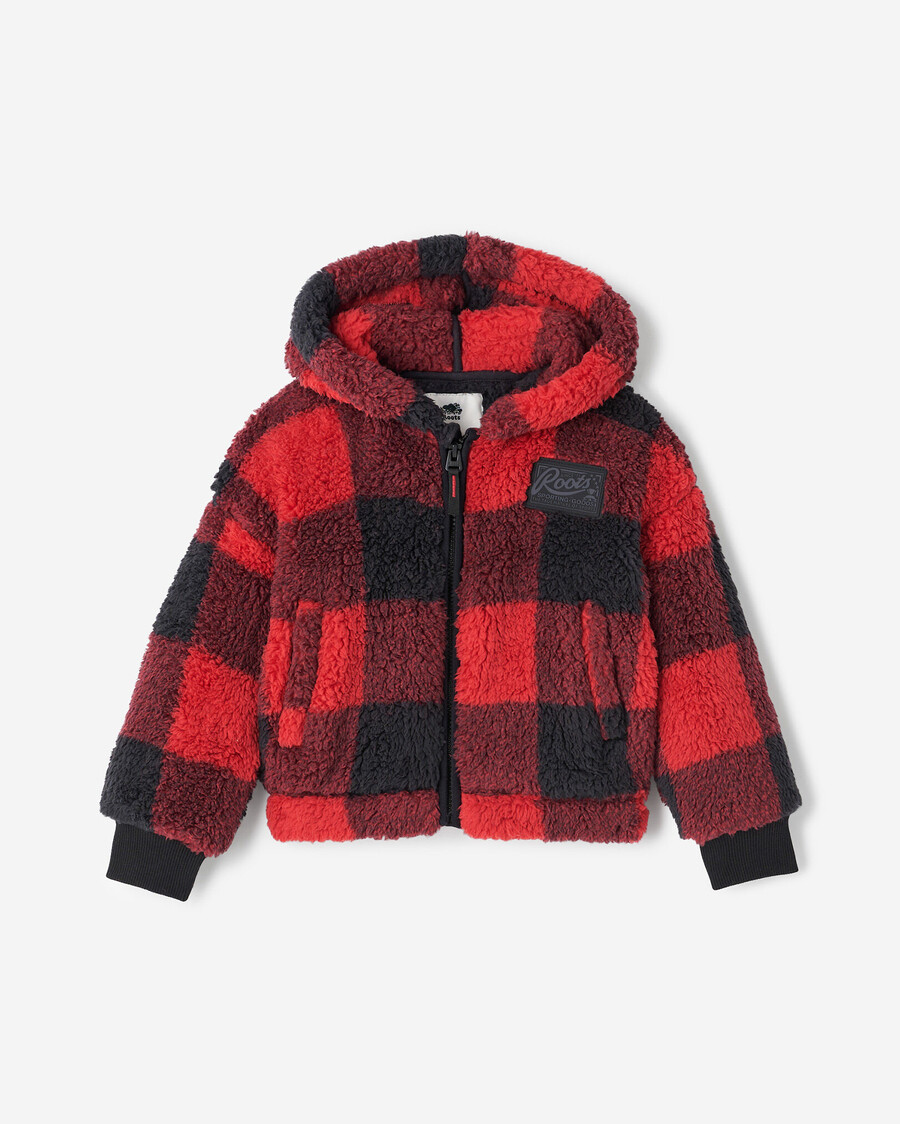 sudadera con capucha y cremallera completa de lana de oveja creekside para niños pequeños