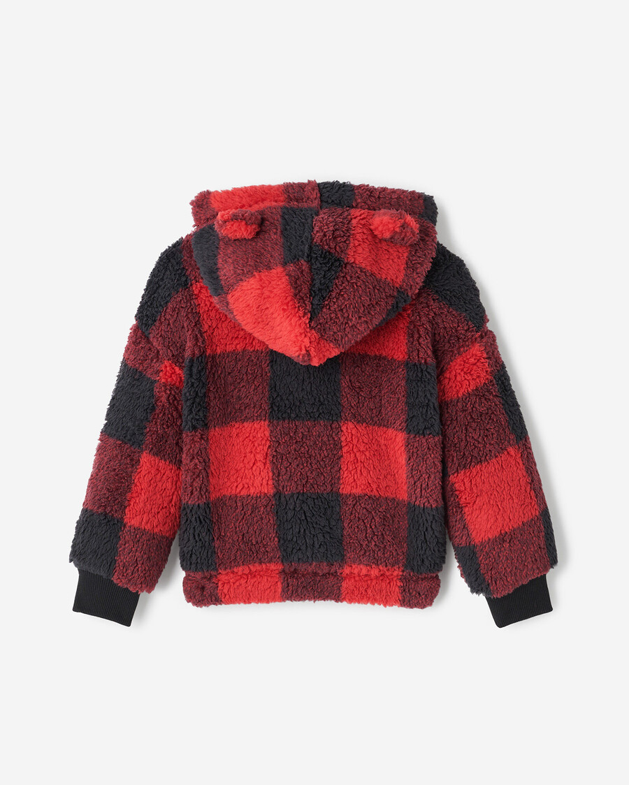 sudadera con capucha y cremallera completa de lana de oveja creekside para niños pequeños